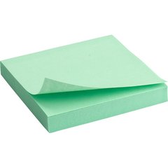 Блок бумаги с липким слоем 75x75 мм, 100 листов, зел