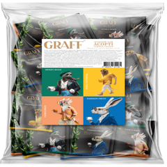 Чай зелений байховий арсорті 72г, сашет, "Assorted tea flavors" GRAFF