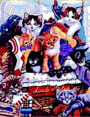 Картина за номерами "Котики-муркотики", 40*50, ART Line