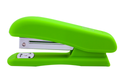 Степлер пластиковий, RUBBER TOUCH, 20 арк., (скоби №24; 26), 127х54х33 мм, світло-зелений