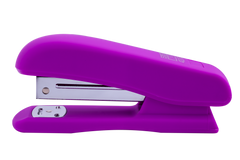 Степлер пластиковий, RUBBER TOUCH, 20 арк., (скоби №24; 26), 127х54х33 мм, фіолетовий