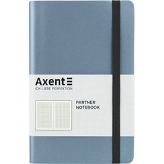 Книга записна Partner Soft, 125*195, 96арк, кліт, срібн-синя