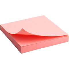 Блок бумаги с липким слоем 75x75 мм, 100 листов, роз