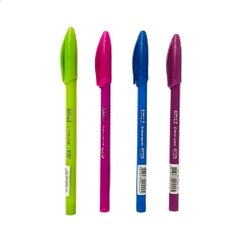 Ручка масляна 0.5мм, синяя, кольоровий корпус, KIDS Line