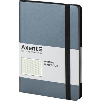 Книга записная Partner Soft, 125*195, 96 л, кл, сереб-синий