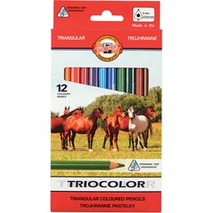 Олівці кольорові Triocolor Jumbo "Horses" , 12 цв.