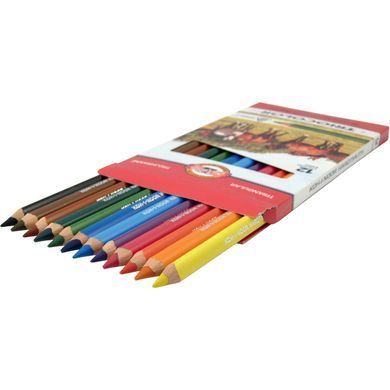 Карандаши цветные TRIOCOLOR Jumbo "Horses" , 12 цв