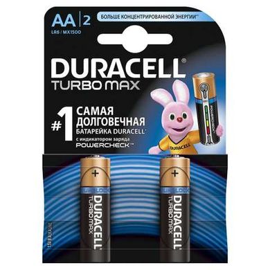 DURAСELL TurboMax (Ultra Power) AA бат. алкалиновые 1.5V LR6 (2шт) Бельгия