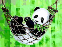Картина за номерами "Панда в гамаку", 40*50, ART Line