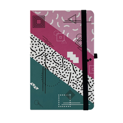 Книжка записна CREATIVE, на гумці, 136х207мм, 96 аркушів, кліт., офсет крем., тв.лам.обкладинка, малинова
