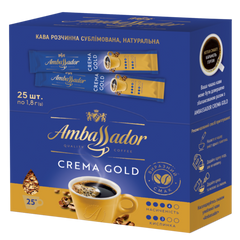 Кава розчинна 1,8г*25, стік Crema Gold AMBASSADOR