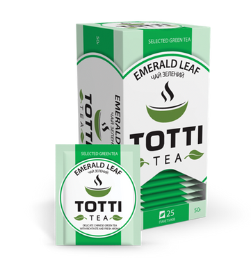 Чай зеленый TOTTI Tea «Смарагдовий лист», пакетированный, 2г*25*32