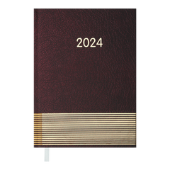 Щоденник датований 2024 PARALLEL, A5, бордовий