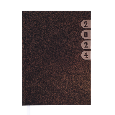 Щоденник датований 2024 INDEX, A5, коричневий