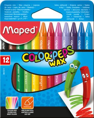 Крейда воскова COLOR PEPS Wax Crayons, 12 кольорів